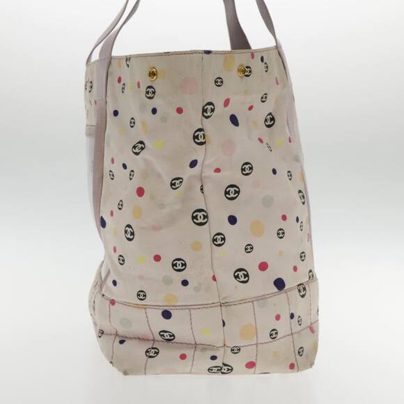 CHANEL Tote Bag Canvas Multicolor Gold CC - Picture 4 of 16